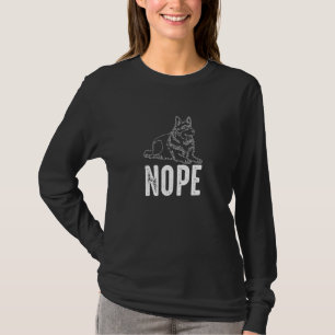 German Shepherd Merch Nope Dog T-Shirt
