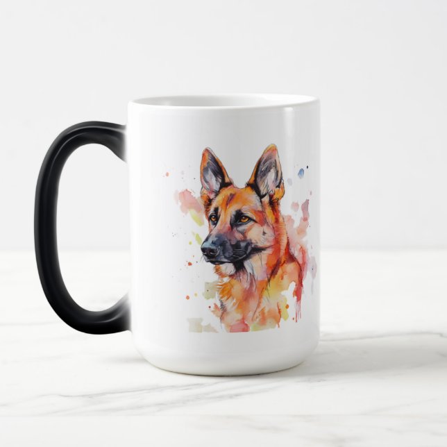 German Shepherd Motivierend Verwandlungstasse (Links)