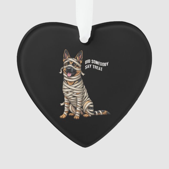 German Shepherd Mummy Halloween Dog Ornament (Vorderseite)