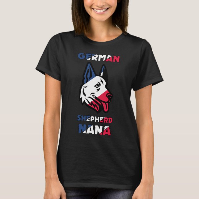 German Shepherd Nana T-Shirt (Vorderseite)