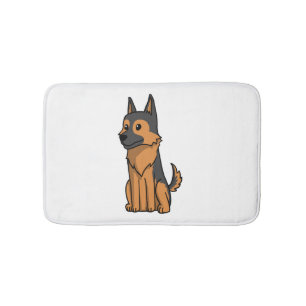 German Shepherd Niedlich Cartoon Badematte