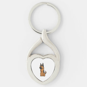 German Shepherd Niedlich Cartoon Schlüsselanhänger