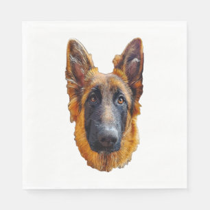 German Shepherd Niedlich Puppy Dog LSC Serviette