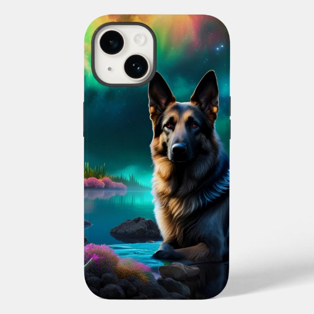 German Shepherd on a Alien World Case-Mate iPhone Hülle (Rückseite)