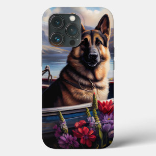 German Shepherd on a Paddle: Ein Landschaftliches  Case-Mate iPhone Hülle