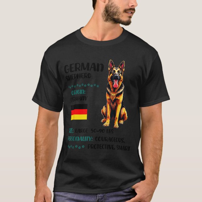 German Shepherd Origin Funny German Shepherd Lover T-Shirt (Vorderseite)
