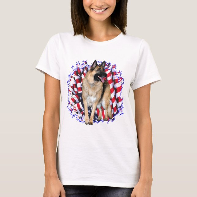 German Shepherd Patriot T-Shirt (Vorderseite)