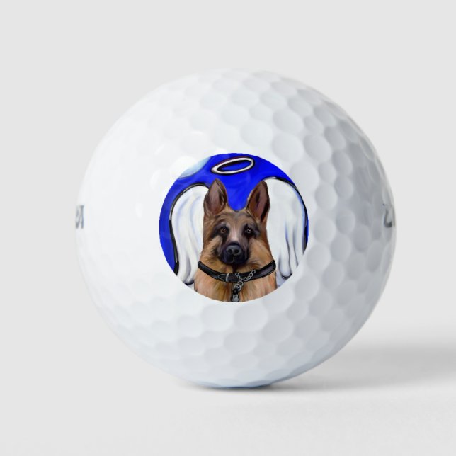 German Shepherd Patrol Dog Golfball (Vorderseite)