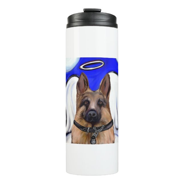 German Shepherd Patrol Dog Thermosbecher (Vorderseite)