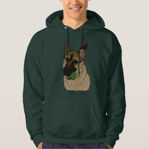 German Shepherd Play Time with Ball Hoodie