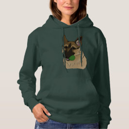German Shepherd Play Time with Ball Hoodie