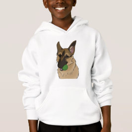 German Shepherd Play Time with Ball Hoodie