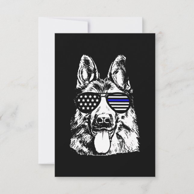 German Shepherd Police Officer Police Dog Dankeskarte (Vorderseite)
