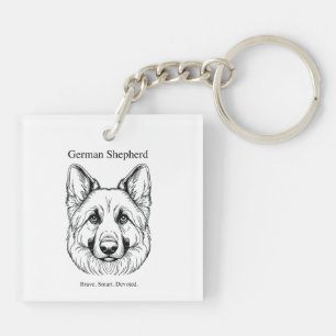 German Shepherd Portrait Schlüsselanhänger