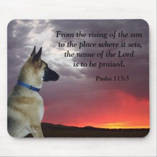 German Shepherd Psalm Mouse Pad Mousepad