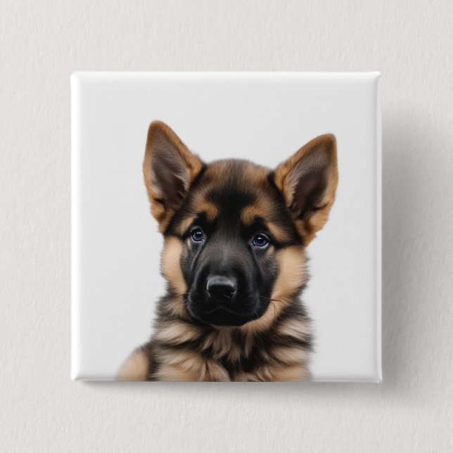 German Shepherd Puppy Button (Vorderseite)