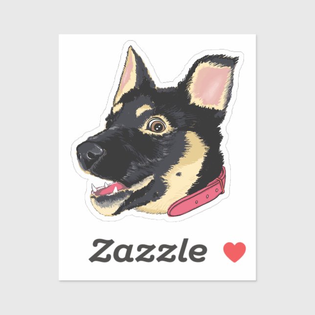 German Shepherd Puppy Dog Lover Aufkleber (Blatt)