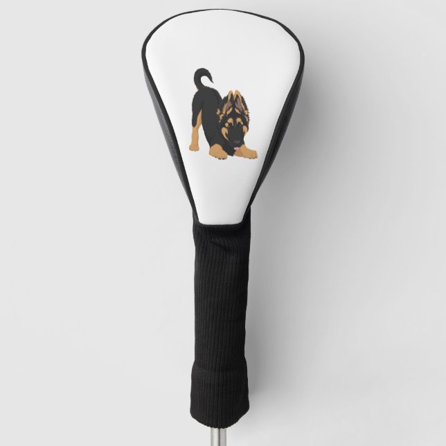 German Shepherd Puppy Golf Headcover (Vorderseite)