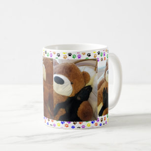 German Shepherd Puppy & Riesenteddy Bear, ZKA Kaffeetasse