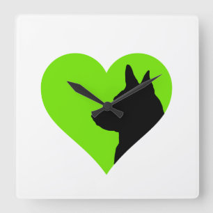 German Shepherd Quadratische Wanduhr