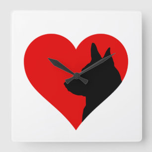 German Shepherd Quadratische Wanduhr