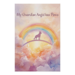 German Shepherd Rainbow Bridge Memorial Art Poster
