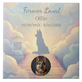 German Shepherd Rainbow Bridge Photo Tile Fliese