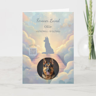 German Shepherd Rainbow Bridge Sympathy Card Karte