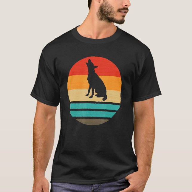 German Shepherd Retro Dog T-Shirt (Vorderseite)