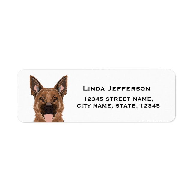 German Shepherd Return Address Label (Vorne)