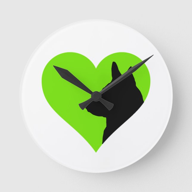 German Shepherd     Runde Wanduhr (Vorderseite)