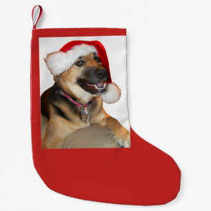 German Shepherd Santa Claus Kleiner Weihnachtsstrumpf