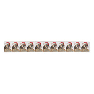 German Shepherd Santa Claus Ripsband