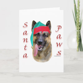 German Shepherd Santa Paws Feiertagskarte
