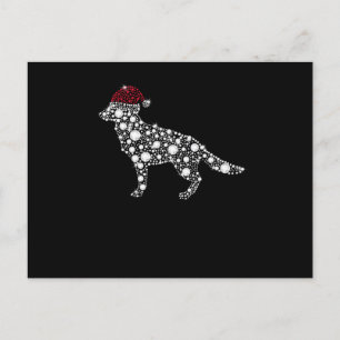 German Shepherd Santa Shirt Womens Christmas Postkarte