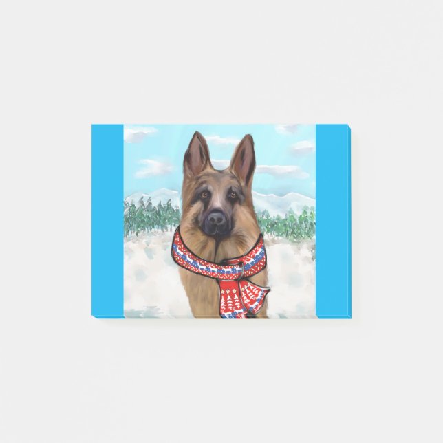 German Shepherd Schweden Post-it Klebezettel (Vorderseite)