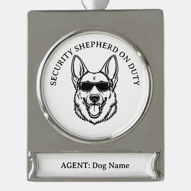 German Shepherd Security Ornament (Vorderseite)