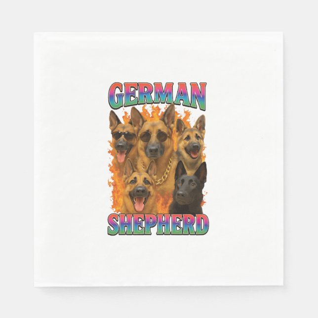 German Shepherd Serviette (Vorderseite)