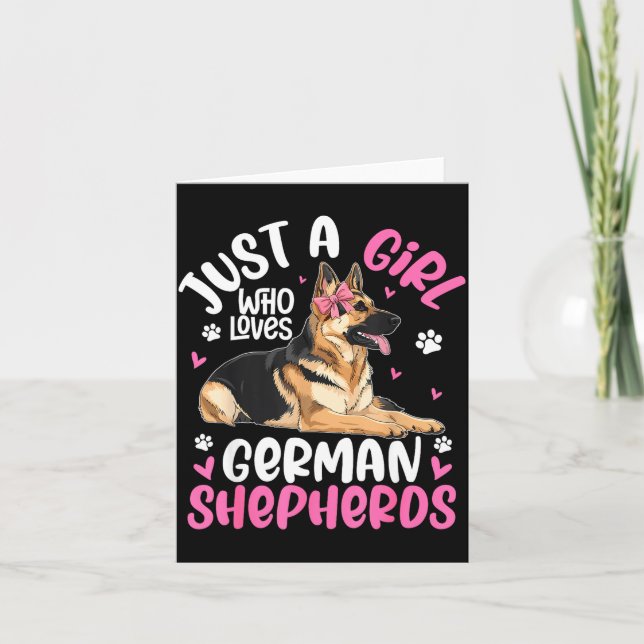 German Shepherd Shirt For Girls Women German Sheph Karte (Vorderseite)