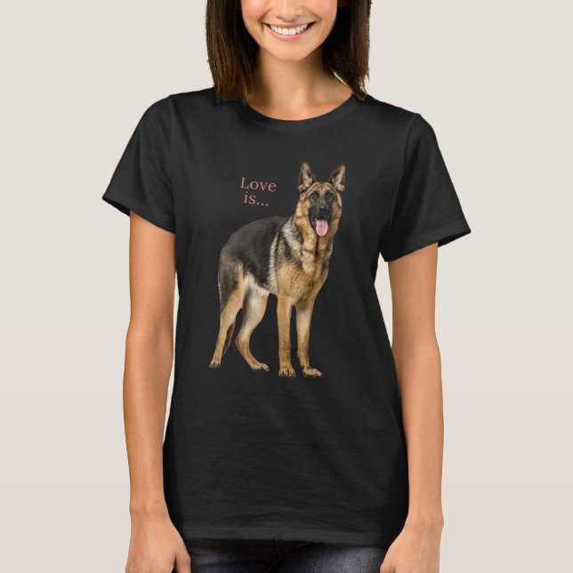 German Shepherd Shirt Schäfer Hund Mama Vater Lieb (Vorderseite)