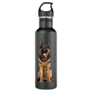 German Shepherd Shirt Schäfer Hund Mama Vater Lieb Edelstahlflasche