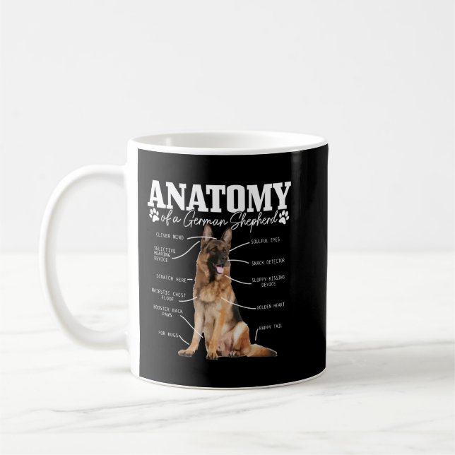 German Shepherd Shirt Schäfer Hund Mama Vater Lieb Kaffeetasse (Links)