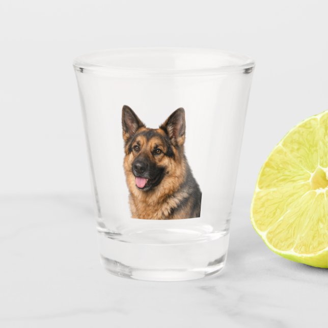 German Shepherd Shot Glass Schnapsglas (Vorderseite)