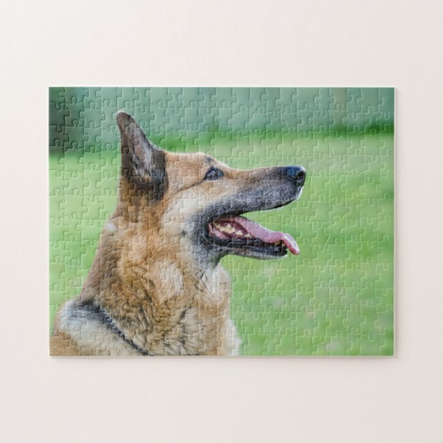 German Shepherd Side Portrait Puzzle (Horizontal)
