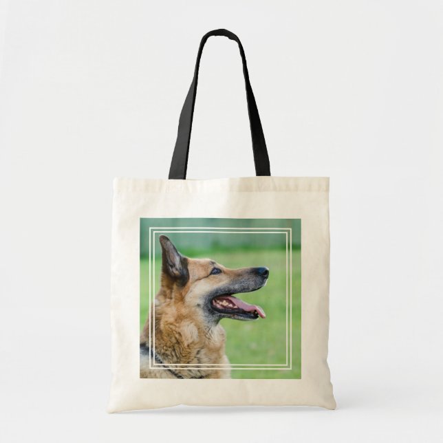 German Shepherd Side Portrait Tragetasche (Vorne)