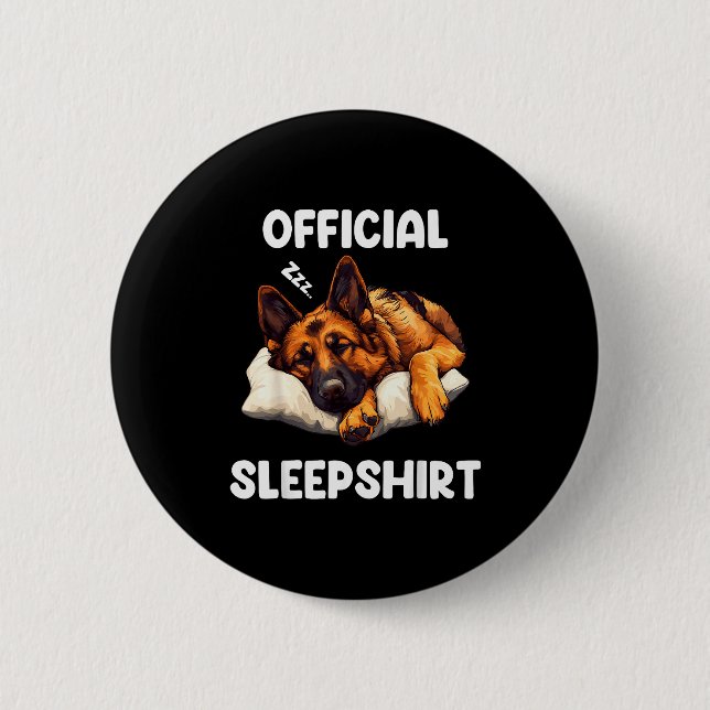 German Shepherd Sleepshirt Dog Lover Pajamas  Button (Vorderseite)
