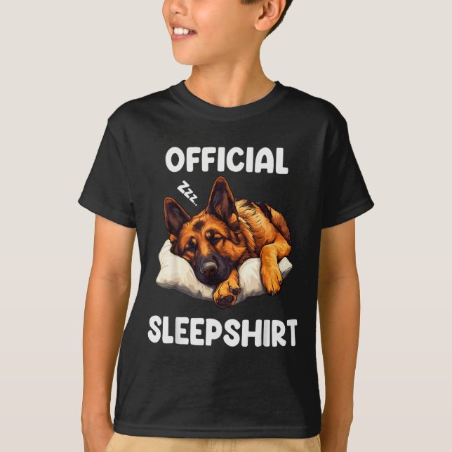 German Shepherd Sleepshirt Dog Lover Pajamas  T-Shirt (Vorderseite)