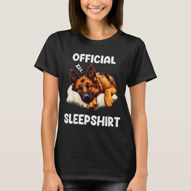 German Shepherd Sleepshirt Dog Lover Pajamas  T-Shirt (Vorderseite)