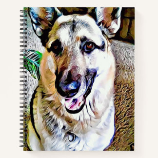 German Shepherd Spiral Notebook Notizbuch