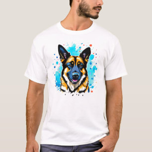 German Shepherd Splash T - Shirt